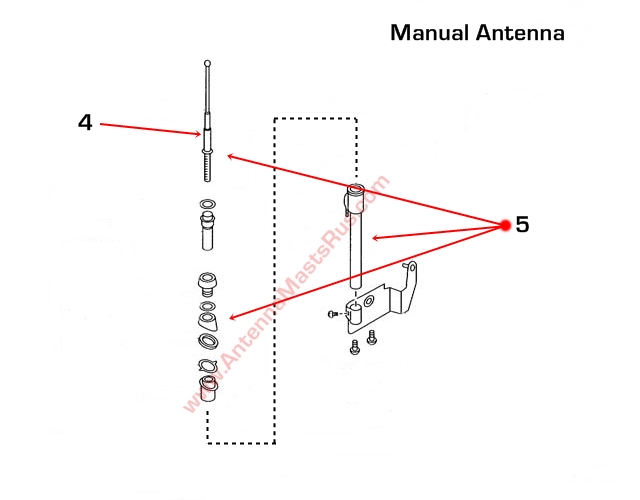 ( 1 ) Miata Power Antenna Mast